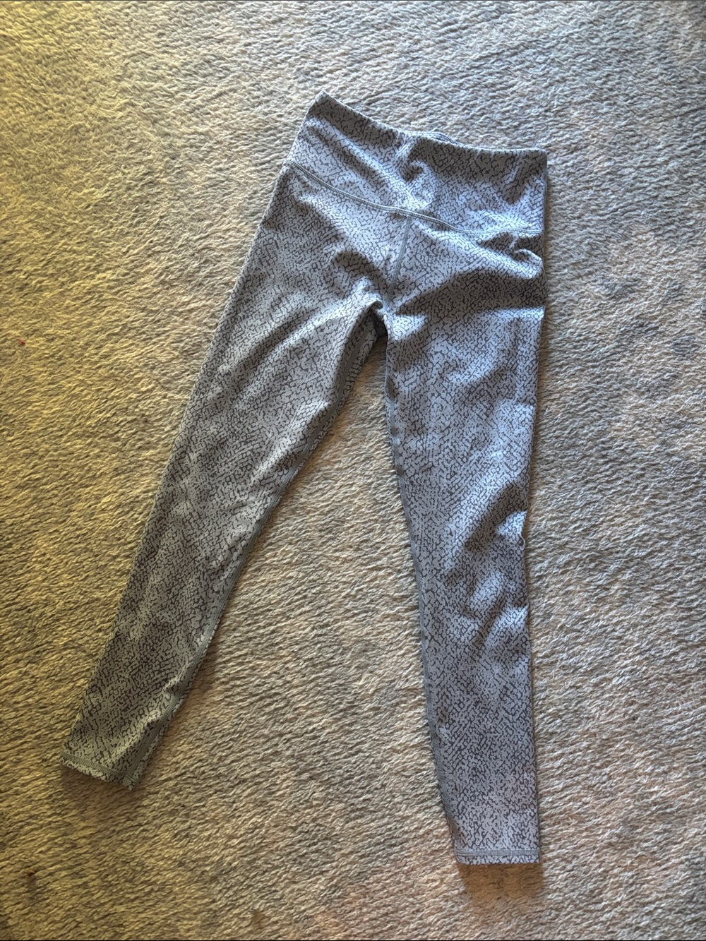 Varley Gray Snake Print Leggings